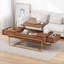 Table basse à plateau relevable avec rangement 