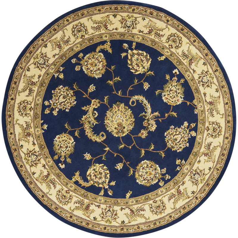 Oboyle Floral Indoor Rug, Round 6'