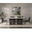 Simone 94" Reclaimed Pine Wood Dining Table In Antique