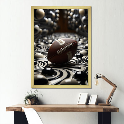 Football Spiraling Spirals - Art mural sur toile Sports