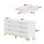 (Ensemble de 2) Ensemble de commodes 6 tiroirs avec pieds en métal-205621148