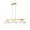Lustre linéaire en acier à intensité variable à 3 lumières Caine