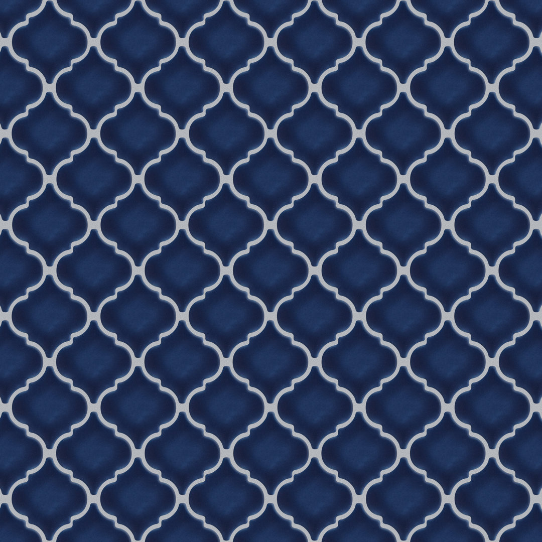 Hudson Tangier 12-3/8 " x 12-3/8 " Porcelain Arabesque Mosaic Wall & Floor Tile Merola Tile 