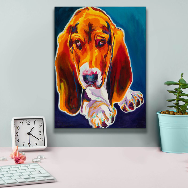 «Hound» par Dawg Painter, H 16 po x l 12 po x P 0,75 po
