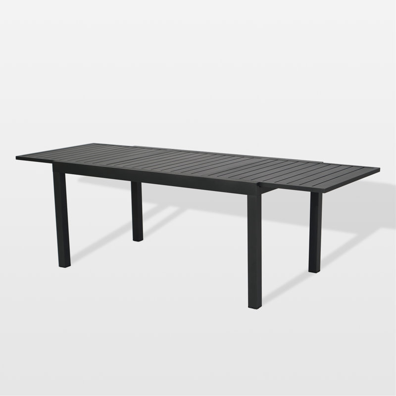 Aluminum Extendable Outdoor Patio Dining Table (63" - 94.5")  For 8-10 Person, Gray