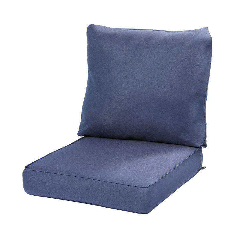  Outdoor Seat/Back Cushion, Navy Blue, 23" W x 25" D
