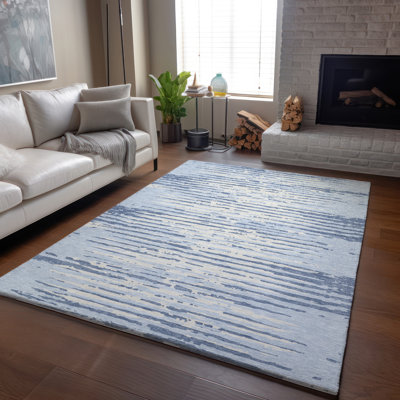 Premium Machine Washable Prisco Sky Rug