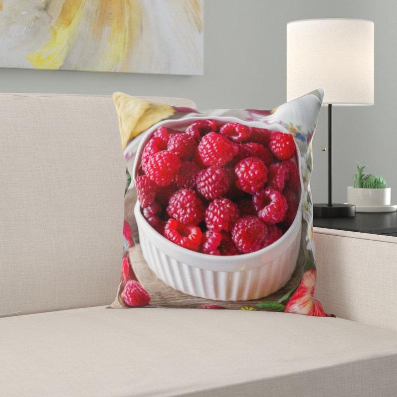 Coussin framboise