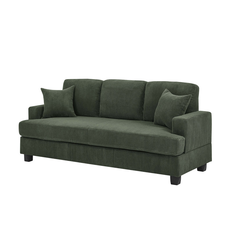 Ebern Designs Safiyah 77'' Corduroy Sofa & Reviews | Wayfair