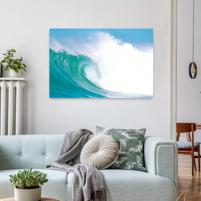 Vagues énormes dans l'océan, art contemporain abstrait