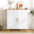 Fluted Modern Coffee Bar Cabinet with 9-Grid Wine Rack, Hidden Drawer and Adjustable Shelves-135581722