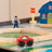 2-in-1 Wooden Activity Table with Board, Train Set and 195 Bricks-15425798