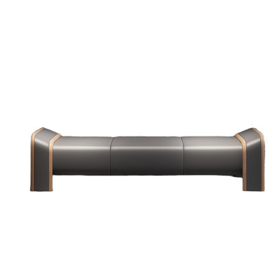 Banc rembourré en cuir Rupinder
