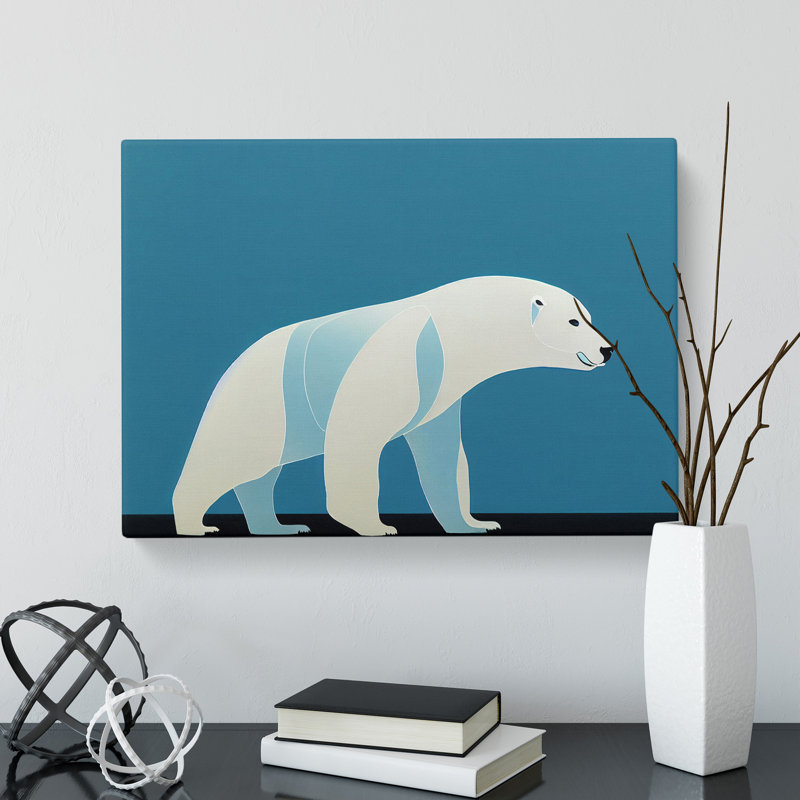 Special Abstract Polar Bear - Wrapped Canvas, 35cm H x 50cm W x 3cm D