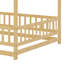 Lit double en bois pleine grandeur avec structure de toit-1177913865