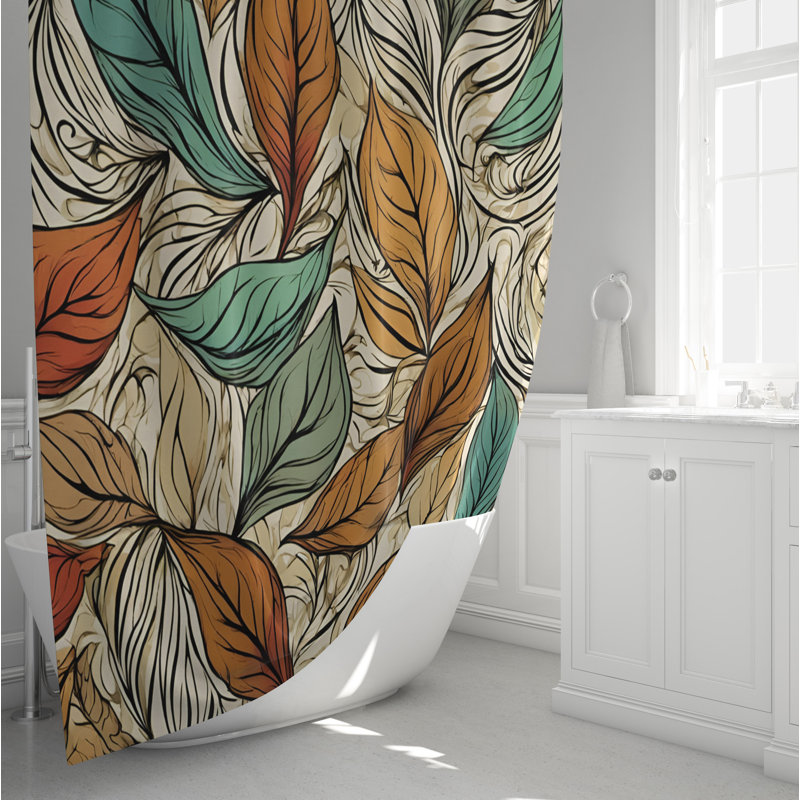 Rideau de douche à motif floral Fruitvale, L 70 po x H 72 po