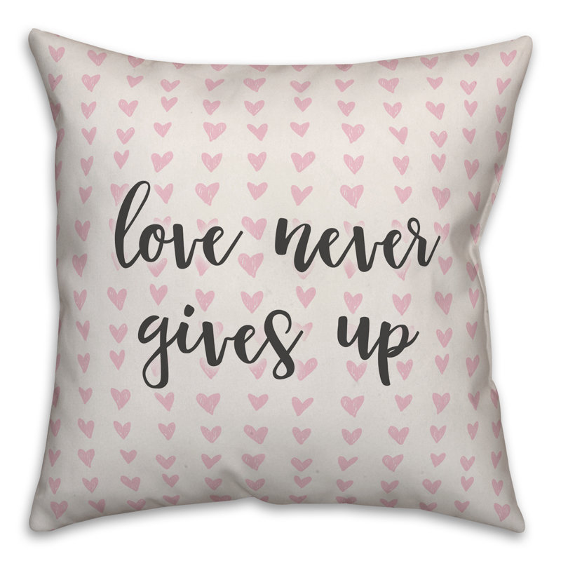  Coussin Love Love Gives Up, Coussin décoratif