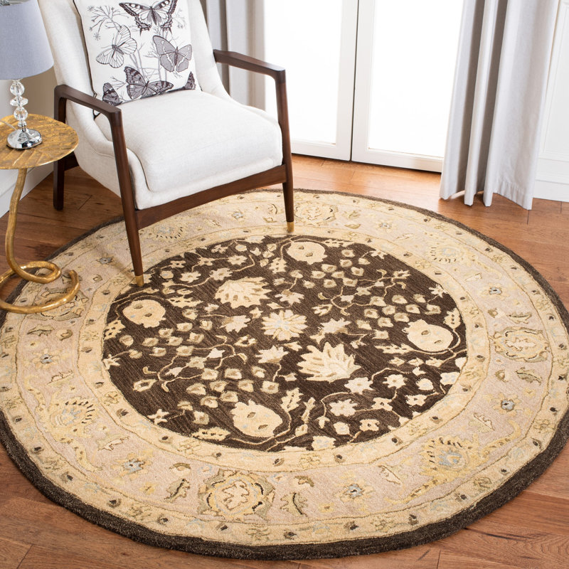 Tingley Hand Tufted Wool Pile Oriental Rug, Round 6'