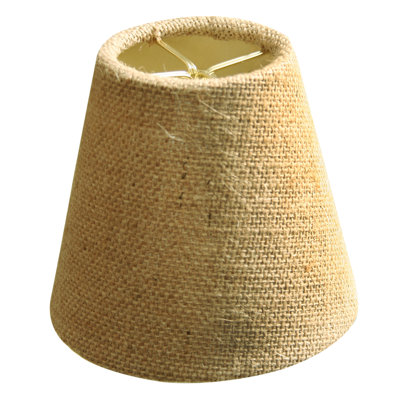 Abat-jour empire en tissu (attache) brun