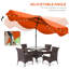 292cm Lighted Tilt Beach Parasol