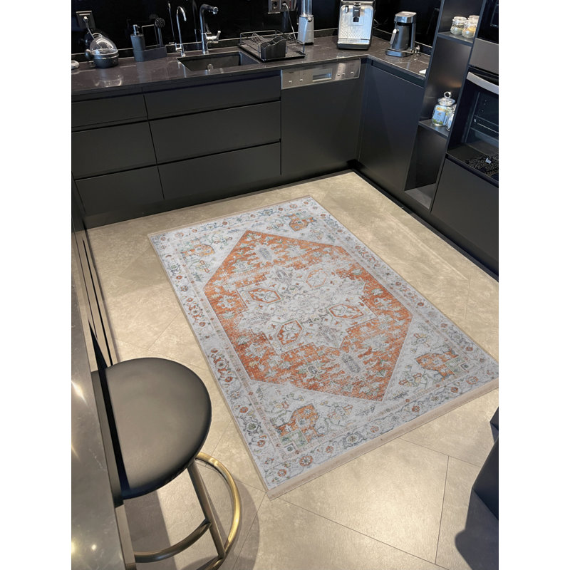 Tapis rectangulaire Vittorina, Tapis de couloir 2 pi 8 po x 9 pi 11 po