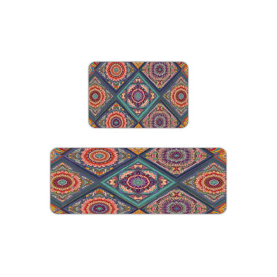 Tapis de cuisine antidérapant Boho