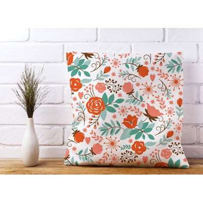 Sacha Floral Square Cushion