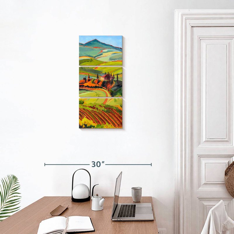 Tuscan Countryside Farm, 27" H x 12" W