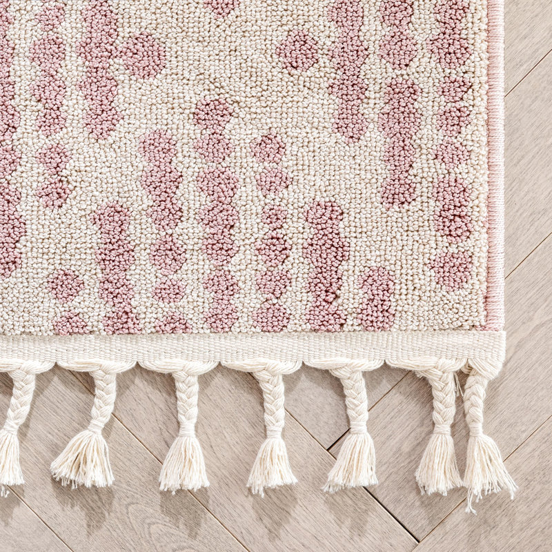 Loop-De-Loop Geometric Synthetic Area Rug, Rectangle 67 x 120cm