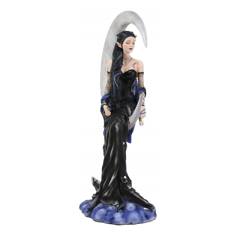 Figurine fée à grande lune décroissante céleste Jakeman
