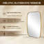 Miroir de salle de bain ovale moderne | Cadre en acier inoxydable-424648703-429171675