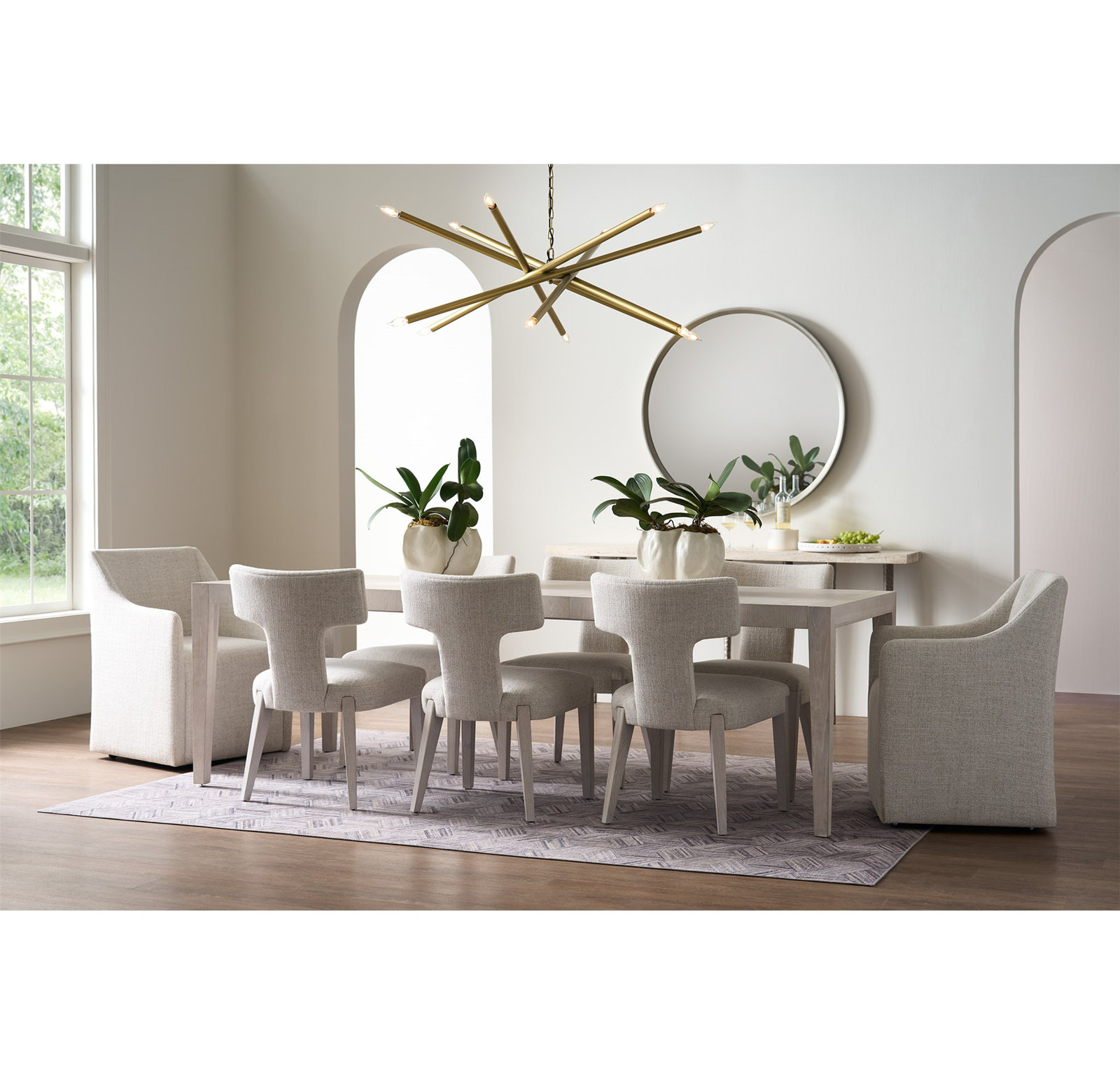 Caterina Extendable Dining Table, White Oak