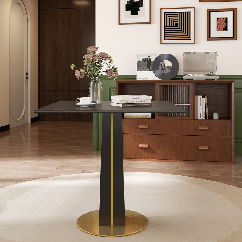 Table de Négociation Modern Modern, Noir, Pierre frittée