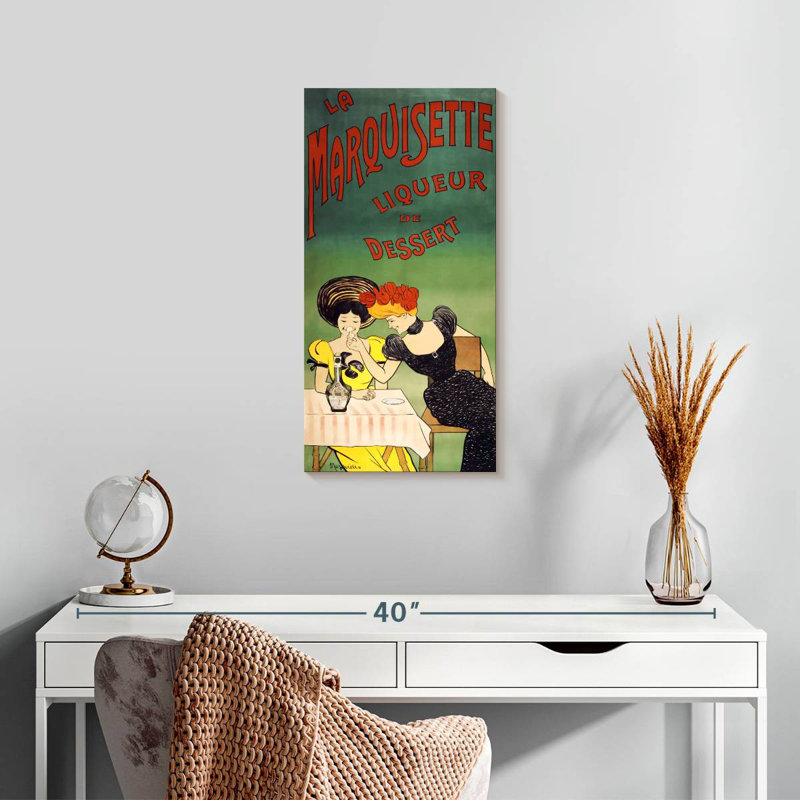 La Marquisette, liqueur de dessert 1903, H 24 po x l 12 po