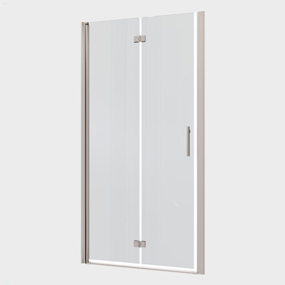 Porte de douche pivotante universelle à ajustement de 1 3/8 po avec finition en verre trempé de 1/4 po 3672