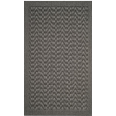 Adebayo Chevron Jute/Sisal Ash Area Rug