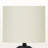 Valda Metal Lamp with Black Ceramic and Ivory/Cream Shade, 16.29'' H X 9.35'' W X 9.37'' D