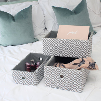 JVL Fabric Decorative Basket