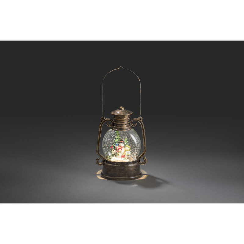 1 Light Brown Snow Globe Lantern Lamp