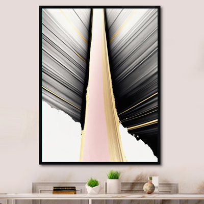 «Minimalisme rose et doré», reproduction sur toile