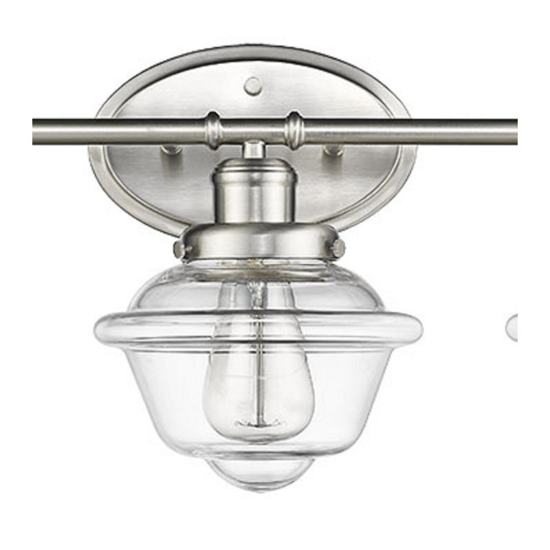Éclairage de salle de bain à intensité variable 3 lumières Flaxton, Nickel satiné