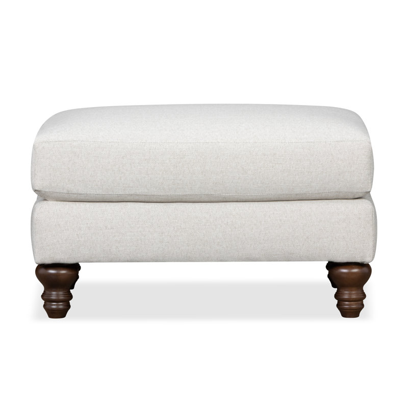 Walters Upholstered Ottoman, Macarena Light Gray Canvas