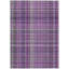 Tapis extérieur lavable antidérapant à carreaux mauve et gris 3 pi x 5 pi