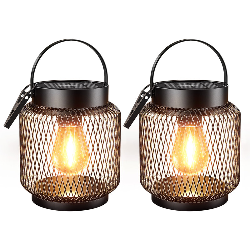 Solar Lanterns Outdoor Waterproof, Metal Hanging Solar Lights For Outside, Upgraded Brighter Outdoor Lanterns Decorative For Garden Patio Yard Porch