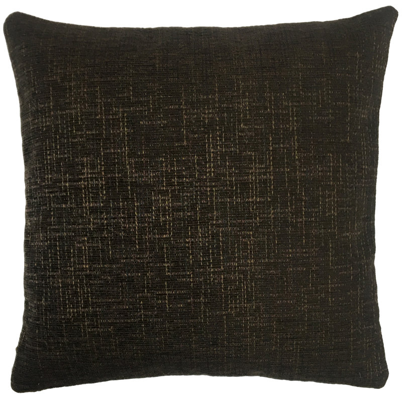  Housse de coussin d'extérieur carré et insert, 18 po x 18 po, Noir