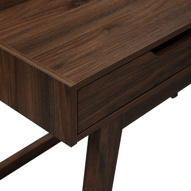 Azalya Computer Desk, Dark Walnut