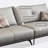 Gray Genuine Leather Modular Sofa cushion couch
