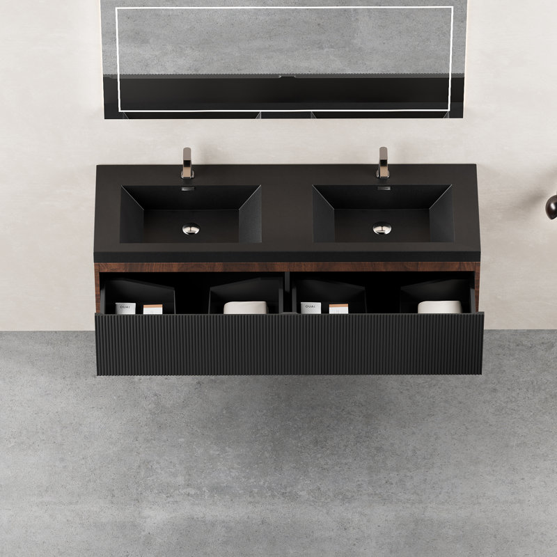 Meuble-lavabo flottant 60 po avec lavabo 60 po, 59"
