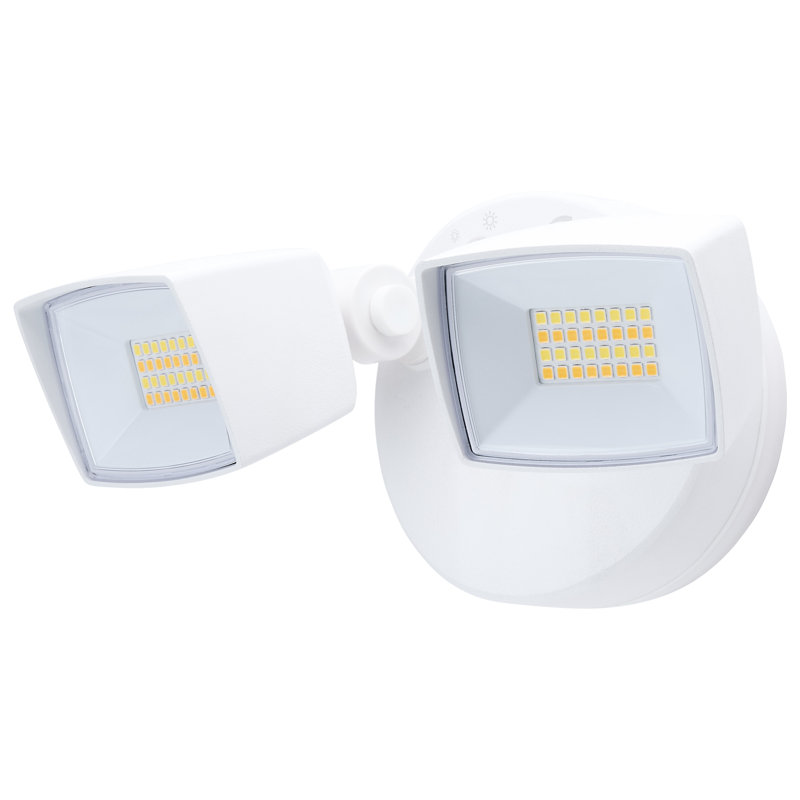 LED Security Light Dual Head Field Selectable, White