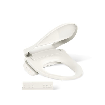 PureWash E700 Elongated Heated Bidet Toilet Seat with Remote Control, Bidet Warm Water